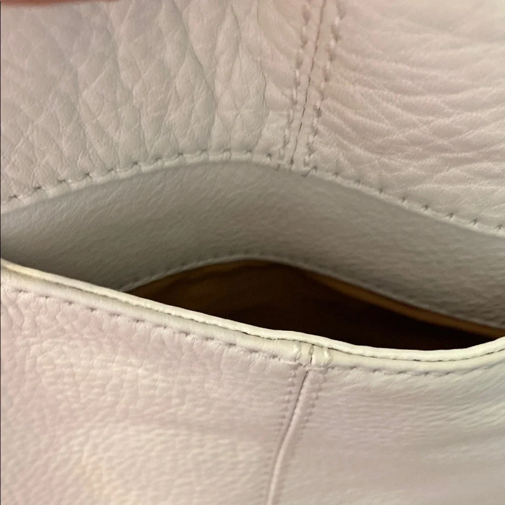 HOBO Cream Leather Hobo Bag with Adjustable Strap - Picture 9 of 15